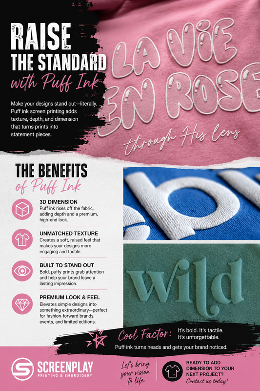 Puff Ink Screen Printing: Add Dimension to Your Next Design