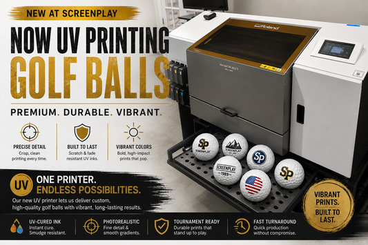 Now Offering Custom UV Printed Golf Balls at Screenplay